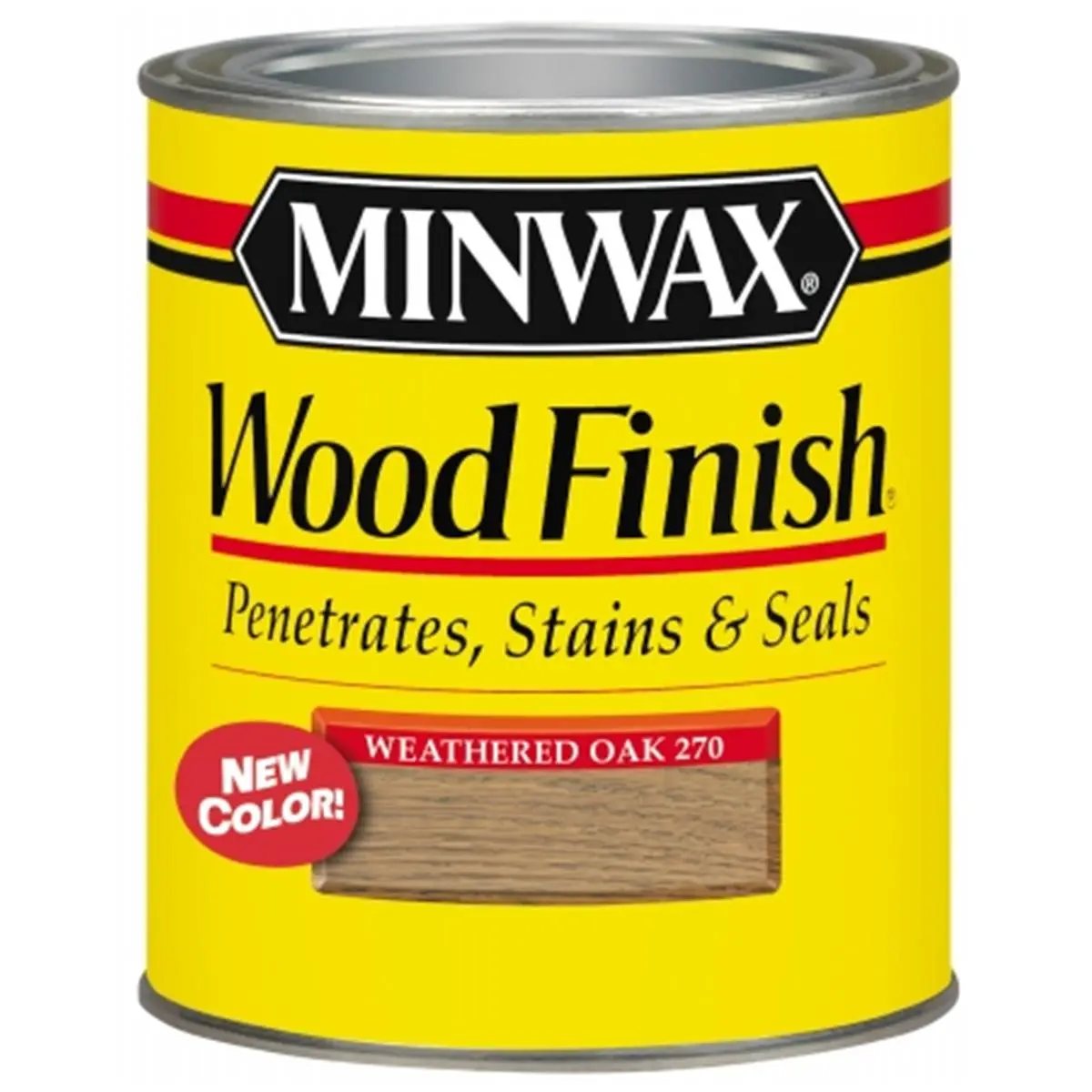 212 MAIN Minwax 22760 0.5 Pt Weathered Oak Interior Oil-Based Paint Stain - Penetrating Oil for Durable Wood Finish, Ideal for Interior Paint Care Applications