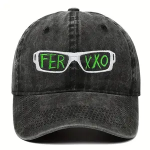 FERXXO Embroidered Baseball Cap - Lightweight, Adjustable Snapback with Glasses Design, Perfect for Music Lovers & Birthdays
