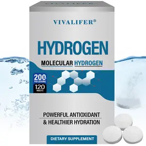 Hydrogen Water Tablets (120 Count) - High Concentration H2 Edible Dietary Supplement with Magnesium Electrolyte Drink Mix, Antioxidant Support, Energy Recovery & Focus Enhancement