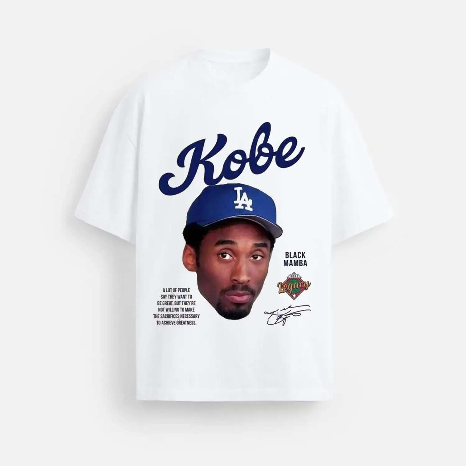 Men's Retro Kobe Tribute Short-Sleeve Cotton T-Shirt - Vintage Black Mamba LA Graphic, Soft Casual Streetwear Sporty Sports Tops for Fans, Daily Wear or Holiday Gift, Shortsleeve