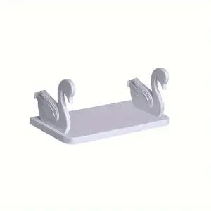 Little Swan Shelf Toilet Kitchen Storage Rack, Bathroom Hanger Paste Hanger, Strong Wall Hanger Shelf, Household Organizer