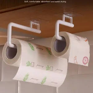No-Drill Paper Towel Holder, Multi-Functional Storage Organizer for Bathroom Organization & RV, Durable Plastic Material, Easy Installation, Bathroom Accessories