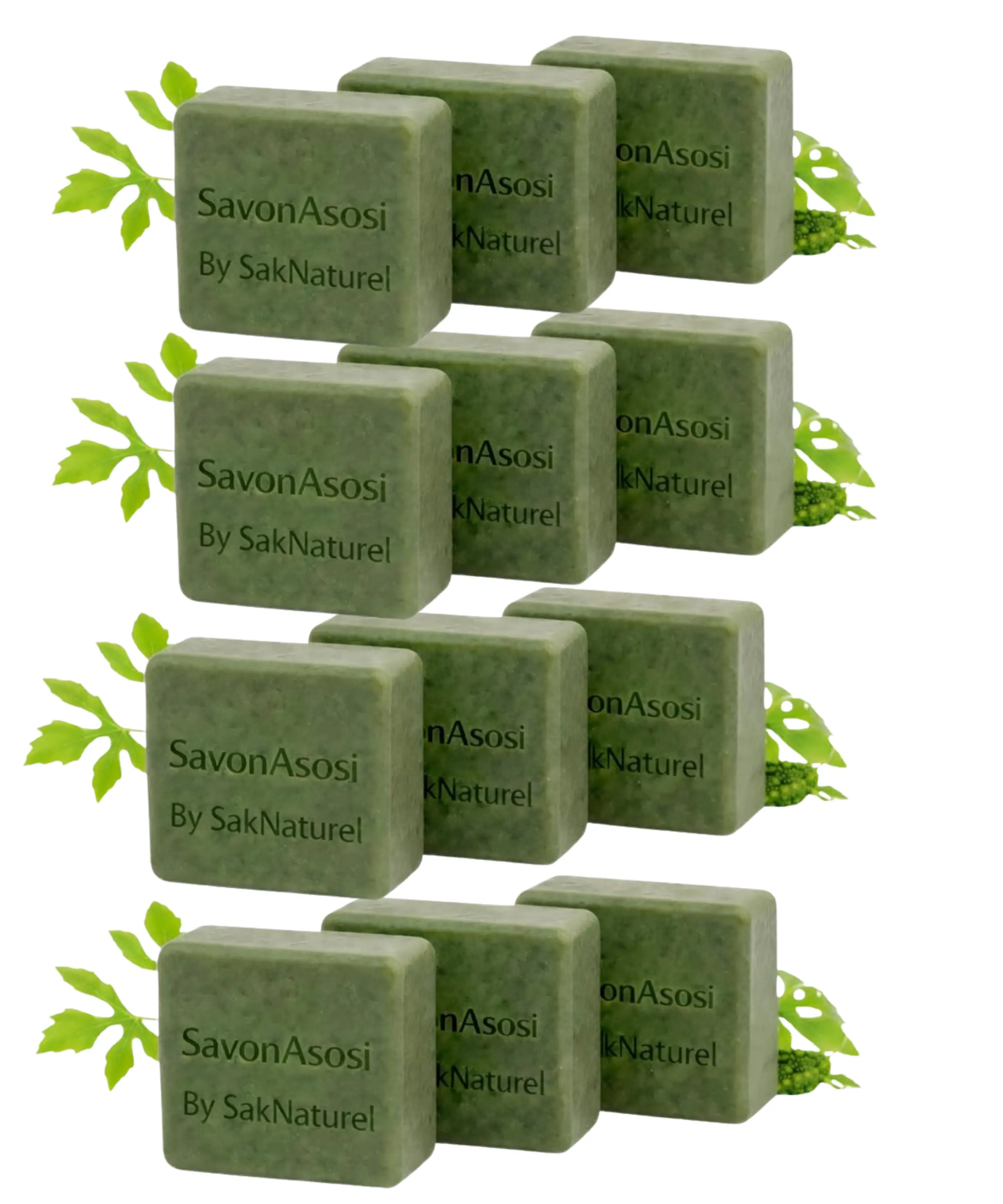(12PACK) DETOX SAVON ASOSI Cerasee Soap,Natural Green, Bitter Melon Eczema Acne Dark Spot Skin Brightening Handmade Traditional Herbal Bar Soap, Organic Asosi Cerasee Melt and Pour Soap for detox and clean Green Bar Soap for Skin Care