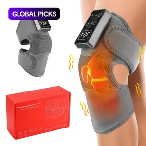 Cordless Electric Knee Protection Massager, 3 Vibration Modes and 5 Heating Levels, Warm Compress Knee Heating Pad with Joint Support, Also for Shoulder and Elbow Massage
