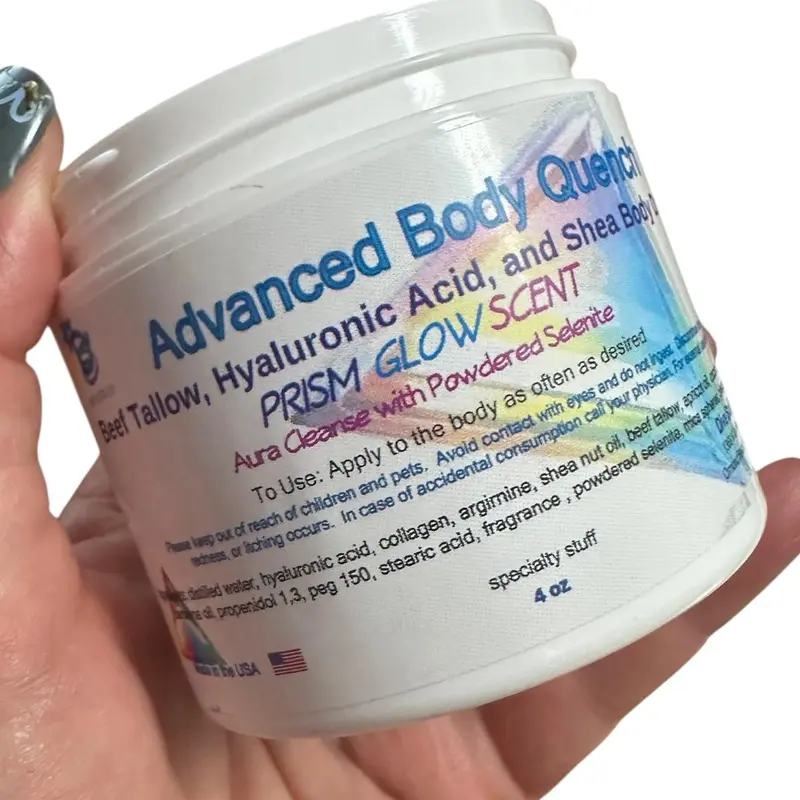 Diva Stuff Advanced Body Quench Prism Glow Scent, With Beef Tallow, Selenite Powder,  Hyaluronic Acid, Shea Butter, Deep Hydration, Plumps, Smooths and Hydrates