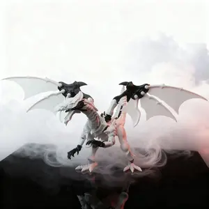 Anime Collection Blue-Eyes Dragon Figure, 12-Inch Luxury Action Doll, Yu-Gi-Oh Fan Gift, Unisex Collectible Statue