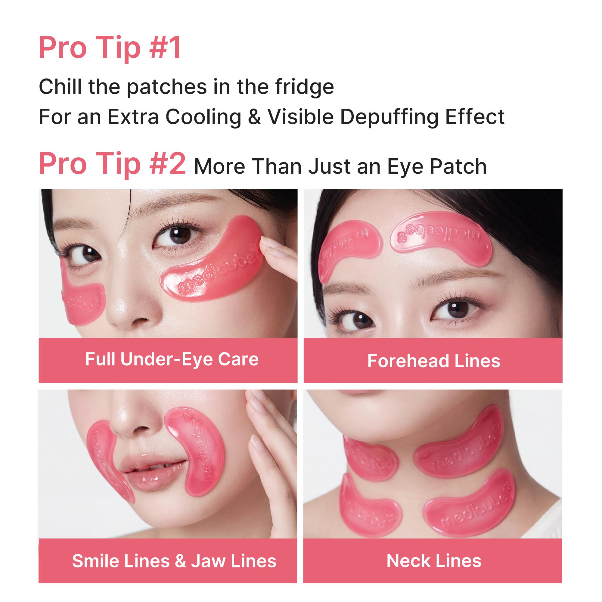 [medicube] PDRN Pink Collagen Jelly Eye Mask | Hydrogel Eye Patches with PDRN, Collagen, NAD | Refreshing for Puffy, Tired Eyes | Firming for Look of Wrinkles, Fine Lines | Korean Skincare (6/28/50 Pairs)