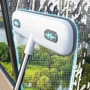 Magic Window Cleaning Brush with Extendable Handle, Reusable Pet Hair Remover, Screen & Glass Cleaner Tool, Perfect for Home, Doors, Windows
