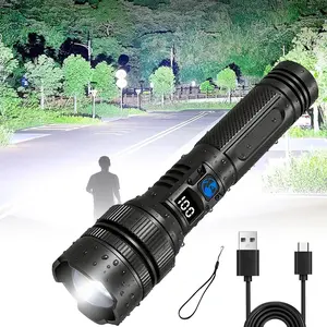 【Fast Shipping】Portable Flashlight 2200 Lumens Zoomable Wide-Angle to Spotlight Dual Mode Compact Dual Sizes Camping & Emergency Use Dry Environment Design mothersdaygift