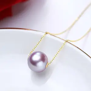 【10 11mm】 Edison Freshwater Pearl lulutong Pendant Necklace S925 Sterling Silve Valentine's Day gifts, Mother's Day gifts