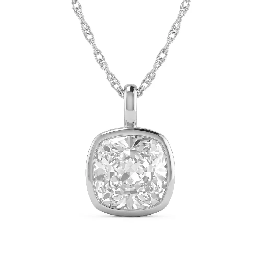 3.03ct 14K White Gold Lab Grown Diamond Necklace 18"