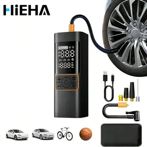Hieha 180PSI Air Compressor Portable Wireless Tire Inflator, Rechargeable Air Pump Quick Fill Inflator with Accessories for Cars