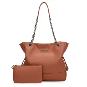 Wrangler Tote Bag for Women 2PCS Purses and Handbags Drawstring Shoulder Bag with Removable Pouch