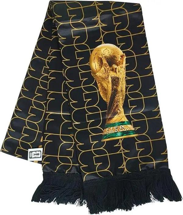 FlFA World Cup 2026 High-Definition Polyester Trophy Scarf Game Day Fan Collect Wear Nationwide Supporters Accessory