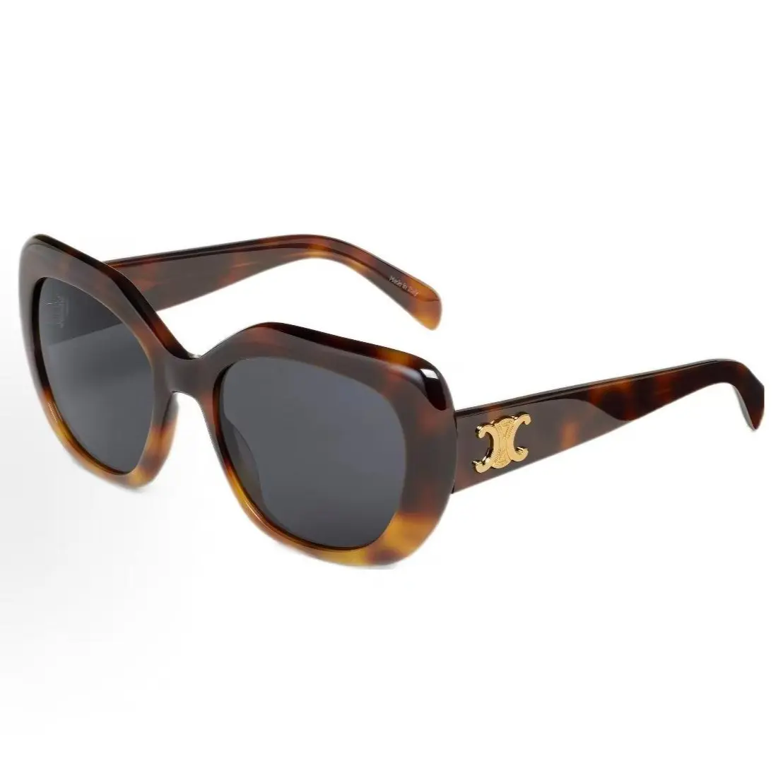 Pre-owned Brand New,Celine CL40226U Triomphe Cat Eye Sunglasses Tortoise