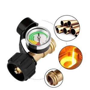 Vevor QCC1 Propane Tank Adapter Brass POL to 1lb Cylinder Converter for Gas Grills Camping Stoves and Outdoor Tools Set Electric Power Equipment