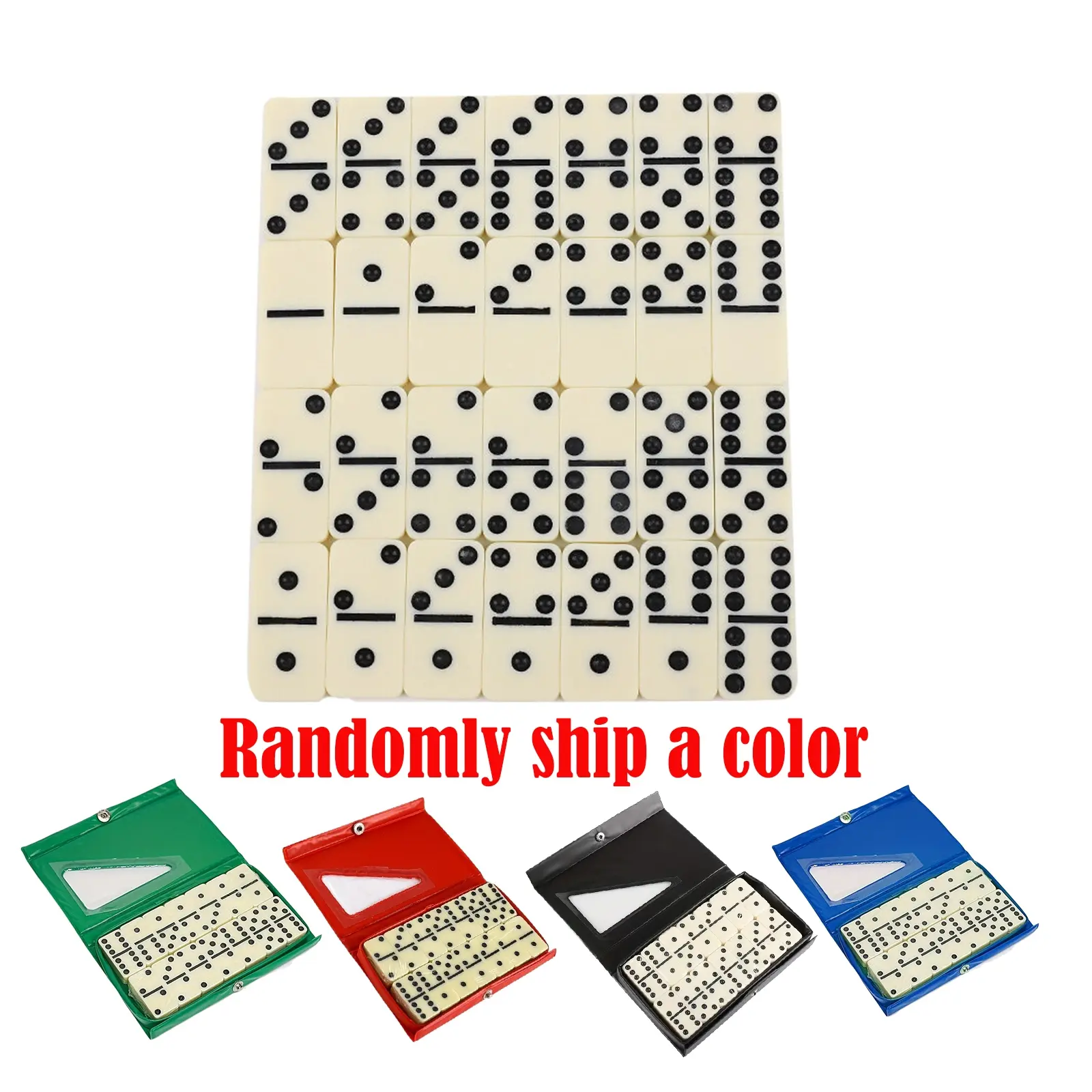 28 Piece Domino Set with Storage Box, Ideal for Interactive Table Top Games and Family Gatherings, Perfect Gift for Parties and Camping