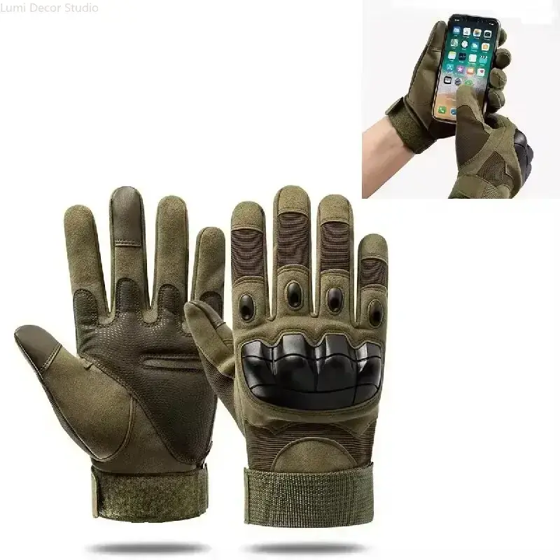 Men's Tactical Half Finger Gloves - Hard Knuckle Protective, Anti-Skid Grip, Adjustable Strap, All-Season, Flexible Tactical Accessories for Hiking, Sports Activities, Flexibility, Rugged, Breathable, Motorcycle, Protection