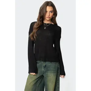 Drop Shoulder Light Knit Sweater