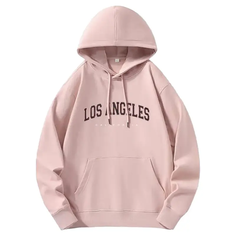 Sunland “Los Angeles” Pattern Oversized Trendy Queen Hoodies Fleece Sweatshirts Fall Fashion 2025 Pullover Sweaters Winter Clothes