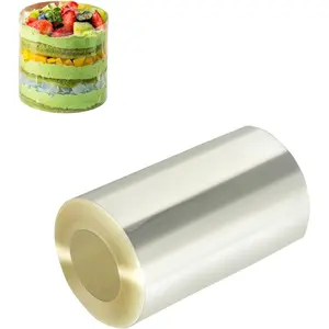 Transparent Acetate Sheet Cake Collars 3×394inch Clear Cake Strips for Chocolate Mousse Baking Cake Decorating