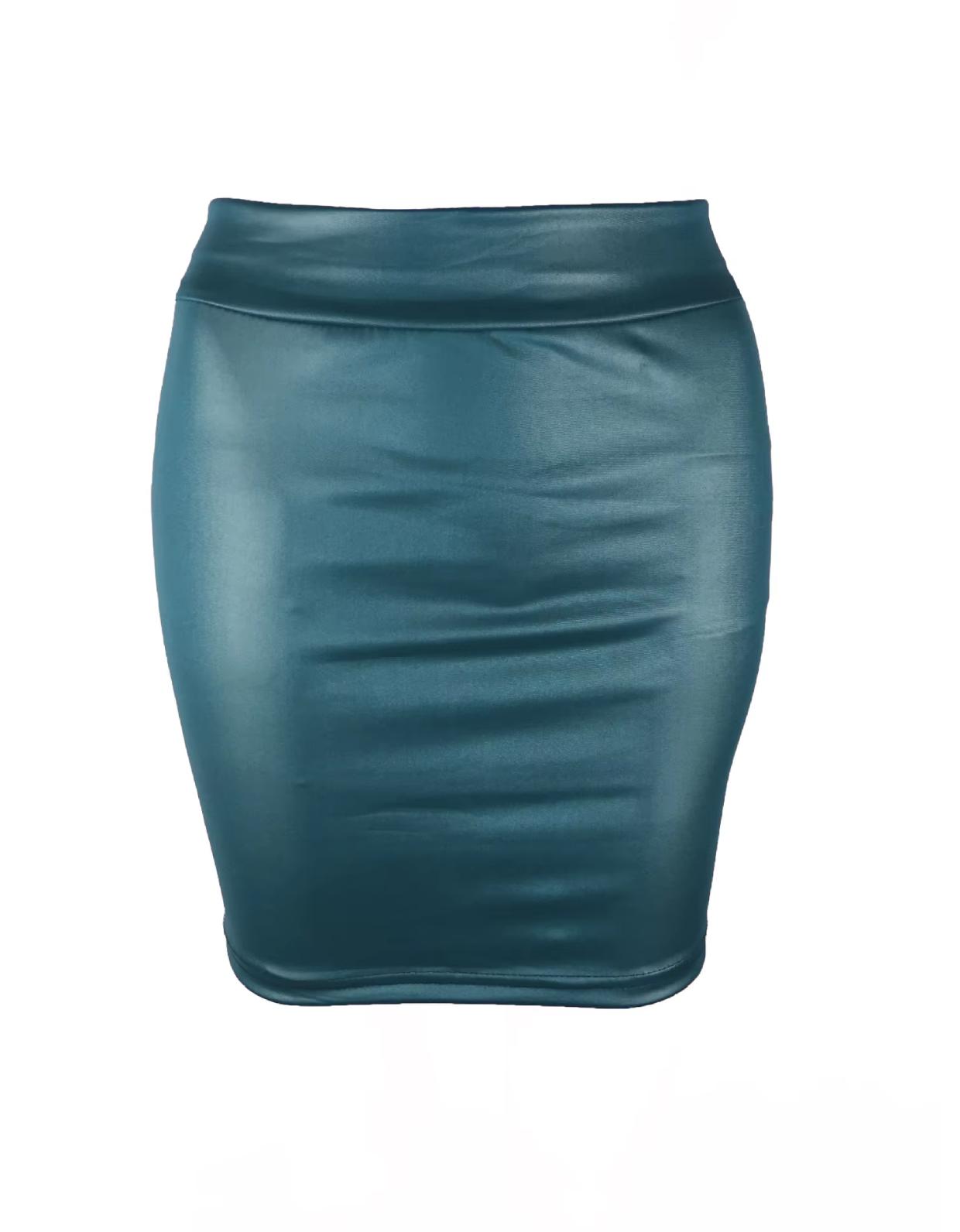 Leather Matte Mini PU High Waist Skirt
