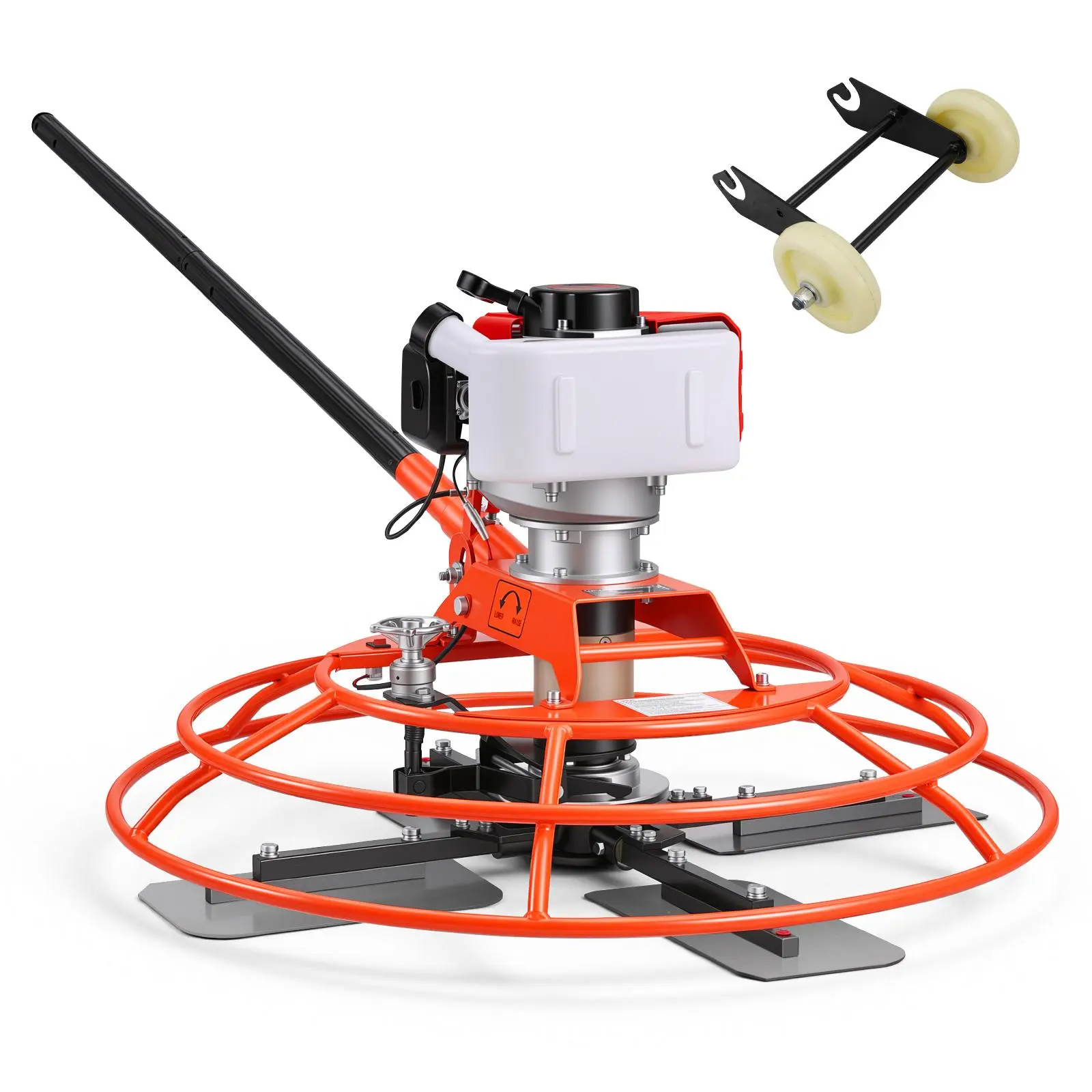 【SummerFinds】VEVOR Power Trowel, 28.3 inch Trowel Diameter Concrete Finishing Machine, 4 Blades, Adjustable 0-12° Pitch, Gas-Powered Walk-Behind Cement Surface Finisher for Smooth Floors, Bridge Construction