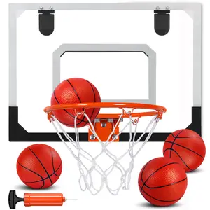 Indoor Basketball Hoop Over The Door, Mini Basketball Hoop Set, Portable Basketball Hoop Toy Birthday Gift for Kids & Adults Home Workout Equipment