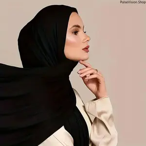 Women's Elegant Polyester Hijab Scarf, Breathable Sun-Proof Wrap, Hijabs for Women for Casual Daily Use