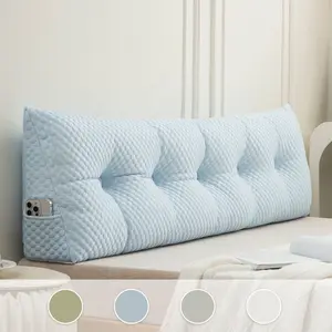 Cooling Multi-functional Triangular Bed Wedge Pillow Backrest Reading Pillow Orthopedic Memory Foam Contoured Support Cushion for Sofas and Beds