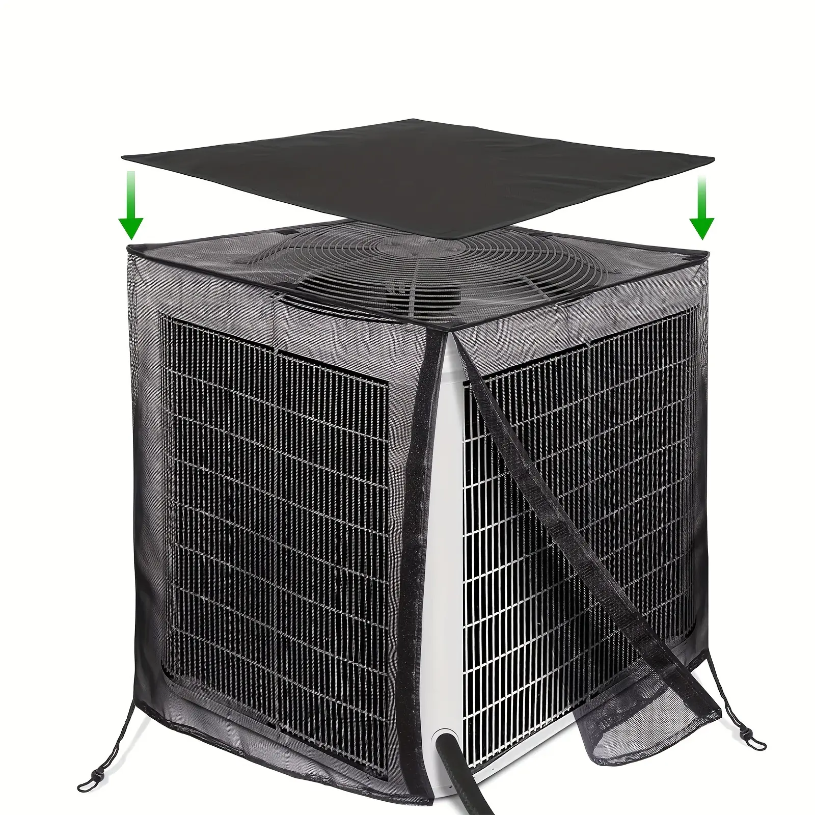 VIGEROSO Premium Outdoor Air Conditioner Dustproof Cover for Household Outside Units, 1 piece/28.5in*28.5in*32in, 600D Breathable All-Seasons Mesh Fabric, Detachable Waterproof Top, Cottonwood Leaf Protection, 1 Piece/28.5 Inch * 28.5 Inch * 32 Inch