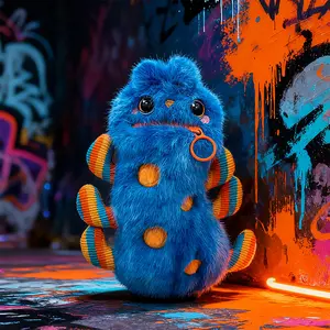 Nomster Nom Bad Mood Series Blind Box Plush Pendant | Interactive Sound Squeeze Keychain | 2026 H1 Aesthetic Quirky Monster Bag Charm | 8 Styles | Official Licensed CPSC Certified