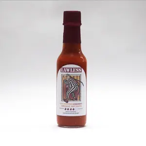 Lawless Hot Sauce    Layers of explosive heat and spice! No chemicals only naturally ingredients.   Made with grilled habanero, Fresno, jalapeño, sweet peppers, and so many spices that will entice your taste buds!  Like no other hot sauce you have tasted!