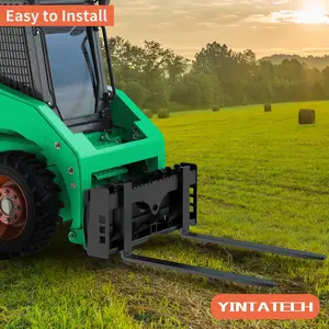 YINTATECH YITAMOTOR 48" Pallet Fork Blades, 4000lbs Capacity Forklift Blades for Tractors Loaders Skid Steer Attachment for Tractors Loaders Skid Steer Attachment