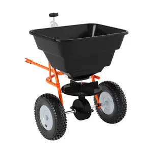 COZONY 85Lbs Tow Behind Broadcast Spreader with Universal Hitch, Adjustable Flow Control Lawn Spreader
