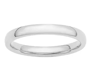 LYNX Men's Stainless Steel Domed Wedding Band Ring
