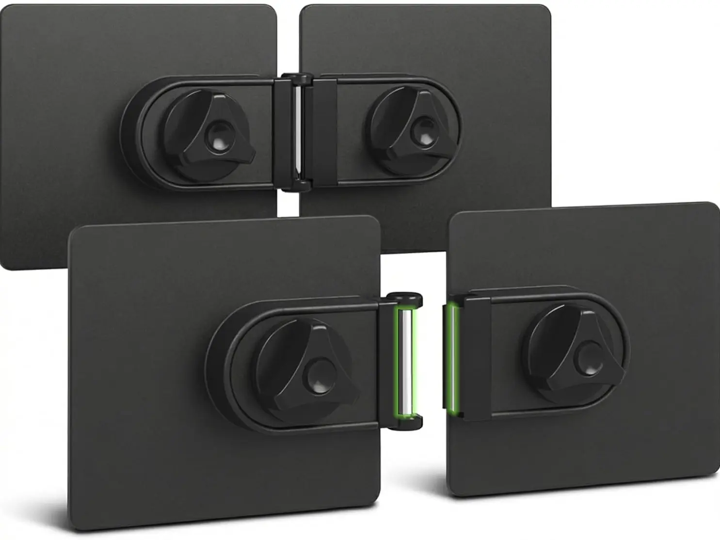 2-Pack Universal Magnetic Monitor Connection Bracket Compatible with All Computer Monitors Curved and Flat Screen Adjustable Magnetic Monitor Alignment Tool with Strong Adhesive