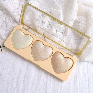 Three-color Love High-gloss Pearlescent Brightening Cute Girl Student Eye Shadow Repair Makeup Palette Eyeshadow Gentle Universal Skin Type 01# Gentle Starry Sky 02# Orange Star 03# Water Ginger 04# Champagne Earth - Cosmetic