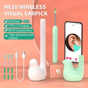 Earwax removal, ear cleaner with camera, earwax removal tool, earwax removal kit with light, for iOS, iPad, Android smartphones, Earwax Cleaning Kit