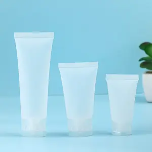 Empty Refillable Cosmetic Soft Tube Vial Bottles With Flip Cover Makeup Travel Sample Packing Storage Holder Container For Toothpaste Shampoo Facial Cleanser Body Lotion Cosmetics Storage Bottles