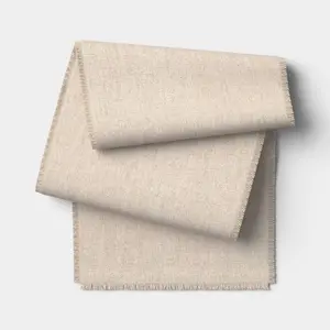 90"x20" Woven Table Runner Natural - Threshold