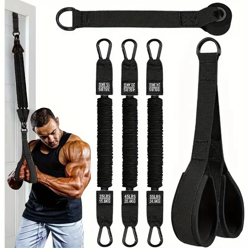 Adjustable Resistance Training Equipment, Resistance Bands for Tricep Push, Face Pull, Home Exercise Gear, Bicep Curls, Home Gym Set, Home Workout Equipment, Fitness Equipment