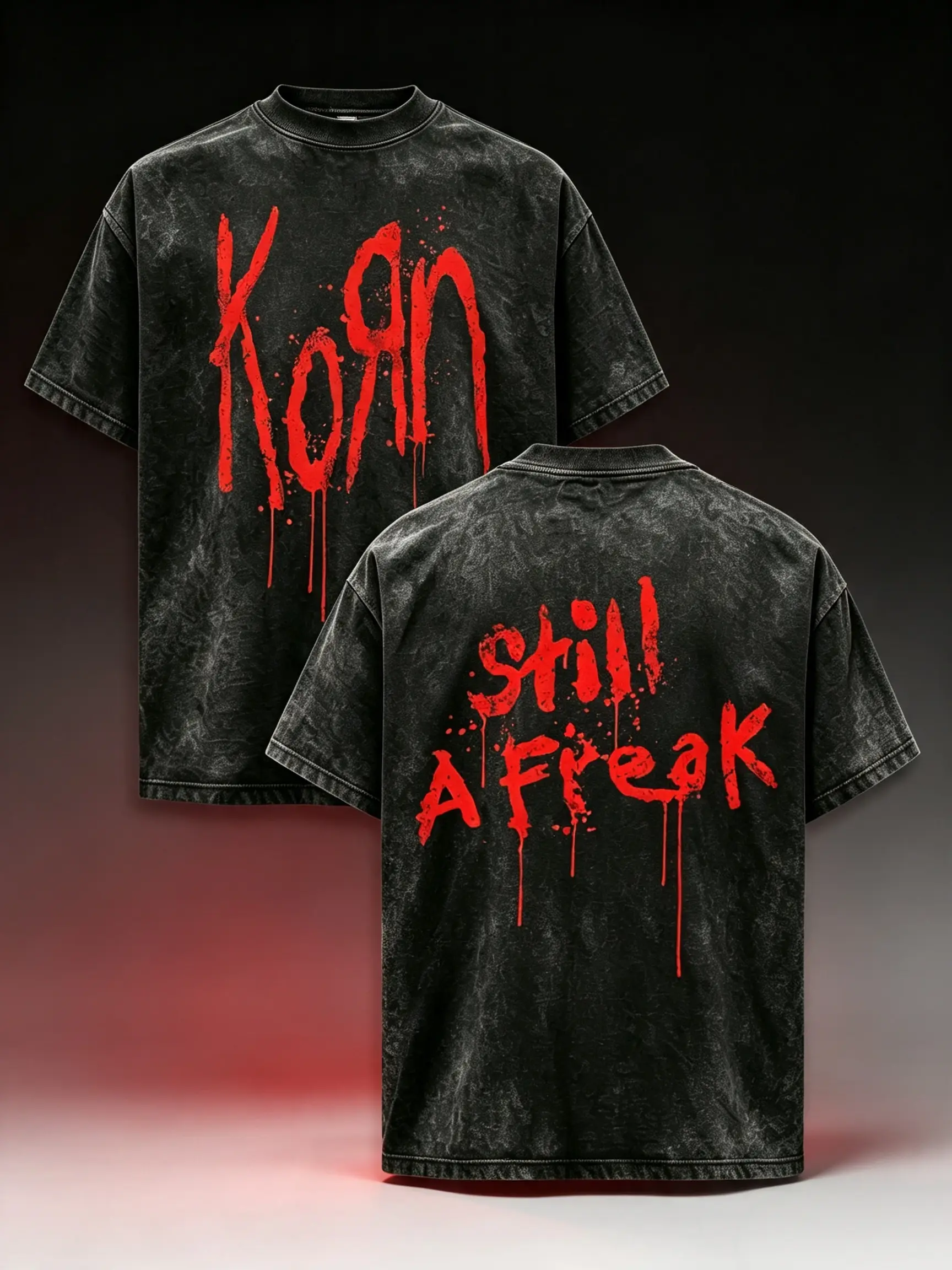 [Baby Gang] Korn Band - Still A Freak Heavy Metal Washed Shirt Men's T-shirt Korn Tour 2026 Alternative Rock Unisex Oversize Rock Band Cotton Gift For Rock Music Lovers Vintage 90s Graphic Korn Fan Merch good graphic tees