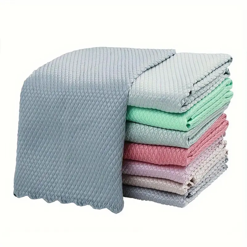 10/100pcs magic cleaning cloths, fish scale glass wiping cloth, car window mirror cleaning cloth, Microfiber Cleaning Cloths, non marking and reusable, suitable for cleaning kitchens, mirrors, glass, plates, screens, Durable Cleaning Supplies