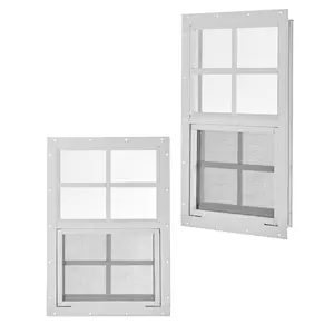 🪟 Fresh air, no bugs! 12x18 Aluminum Sliding Coop Window – Tempered Glass, Screen, Easy Flush Mount.