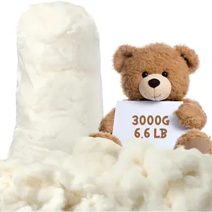 3000g/6.6lb Cotton Stuffing for Stuffed  Soft Pillow,  Cotton Fiber Filling Batting, for Toys, Cloud Decorations, and More