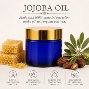 Organic Jojoba Tallow Balm | Grass-Fed | Handmade and All-Natural Moisturizer
