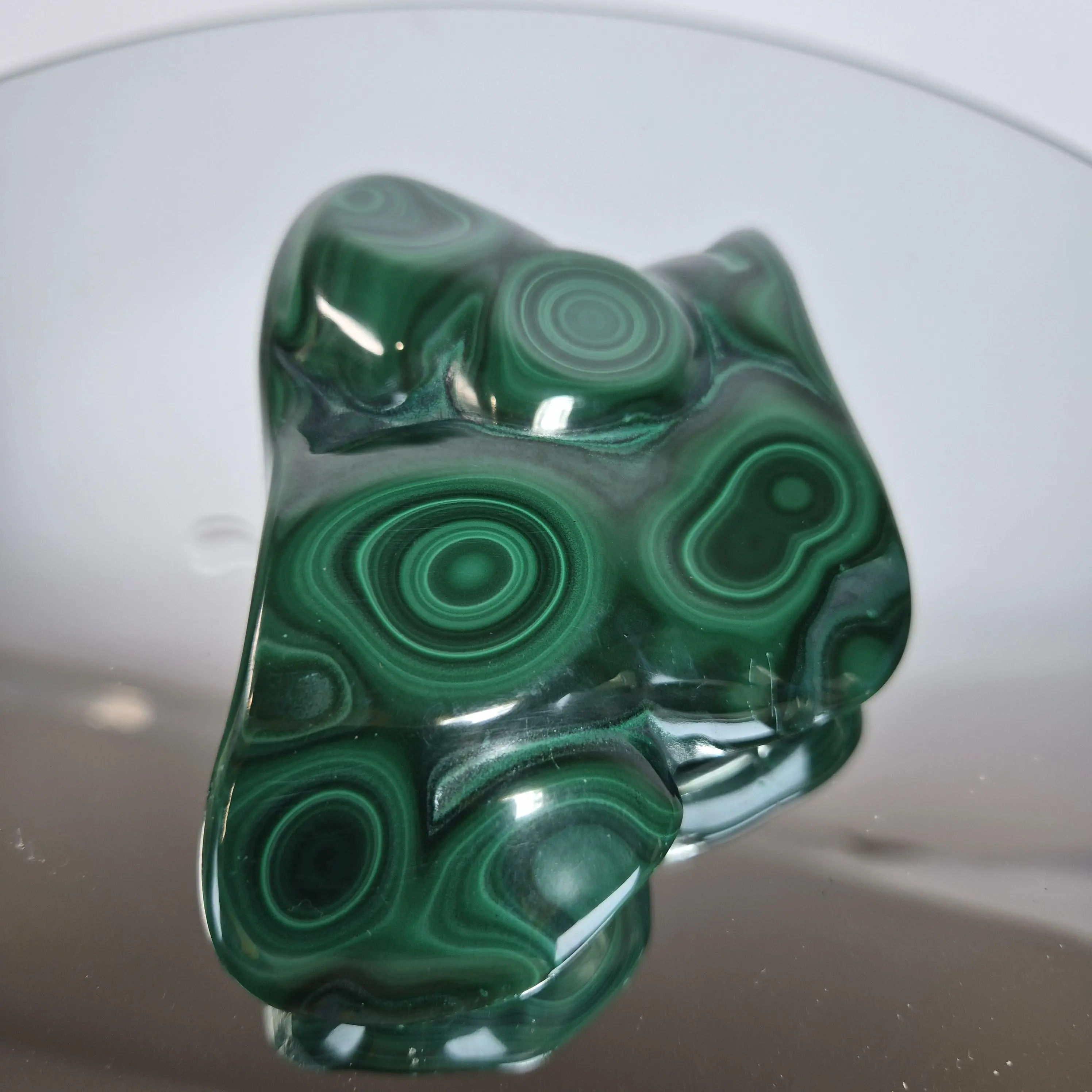 Polished Malachite from Congo - 1.07 lbs - Collector Grade Display Stone - AAA+ Quality