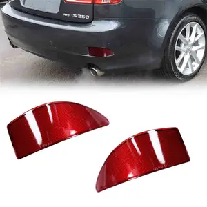 2PCS Red Lens Rear Bumper Reflector Light Lamps Kit For Lexus IS250 IS350 2006 2007 2008 2009 2010 2011 2012 2013 Replace OEM 81920-53021 81920-53020 81910-53021 81910-53020