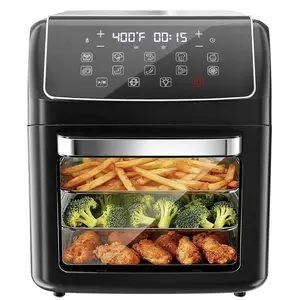 12.6Qt Air Fryer Oven, Family Size Countertop Convection Oven with 10 Preset Cook Modes, 400°F Rapid Air Crispy Technology, Roast Bake Dehydrate Reheat, Dishwasher-Safe Parts